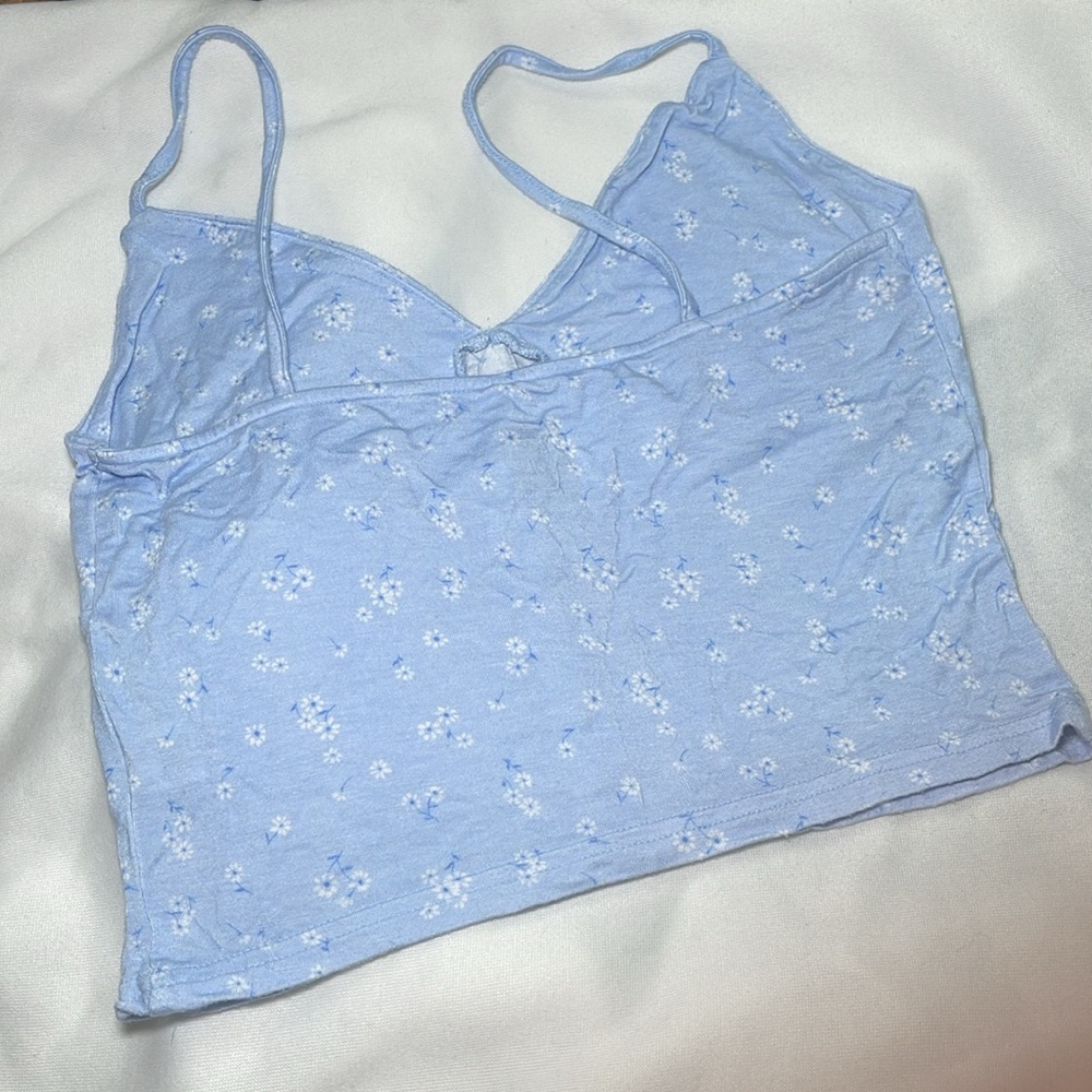 Pacsun Women’s White and Blue Top - Picture 3 of 3